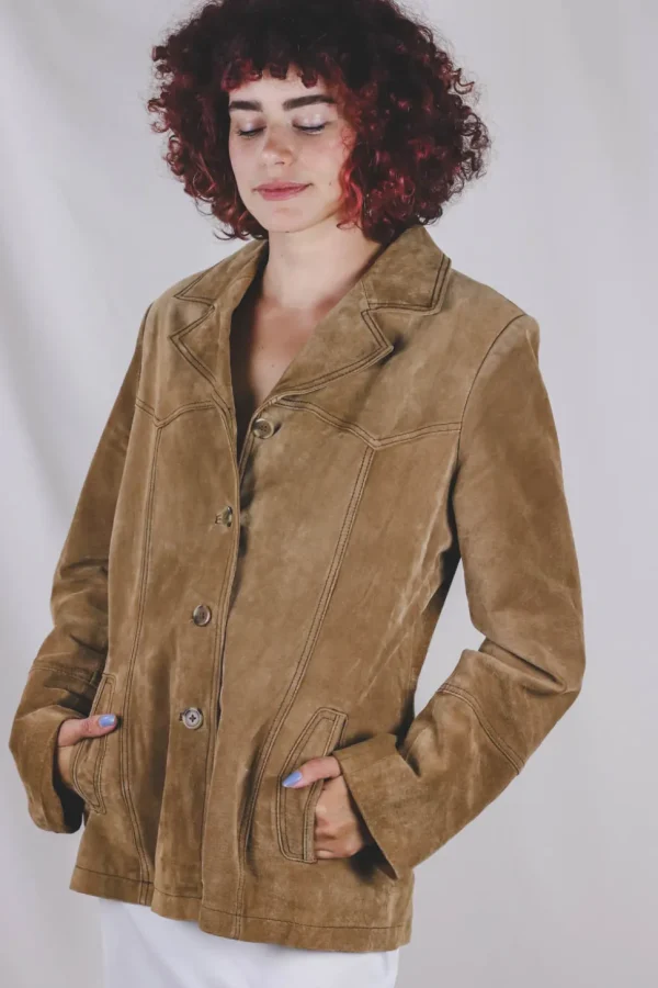 Leila vintagemokkanahkatakki