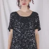Leile vintagepaljettipusero