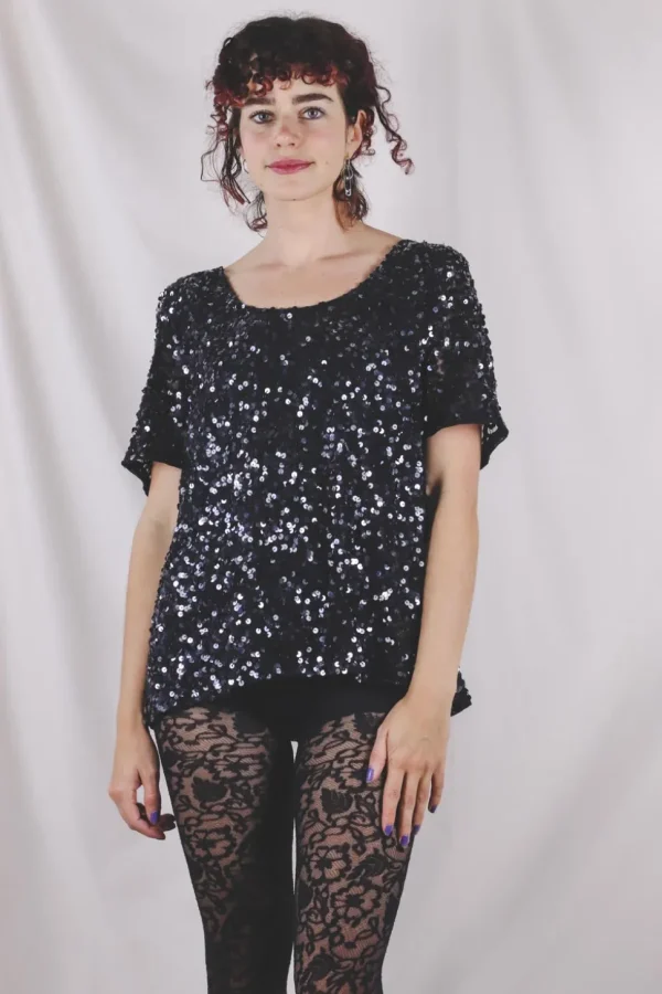 Leile vintagepaljettipusero