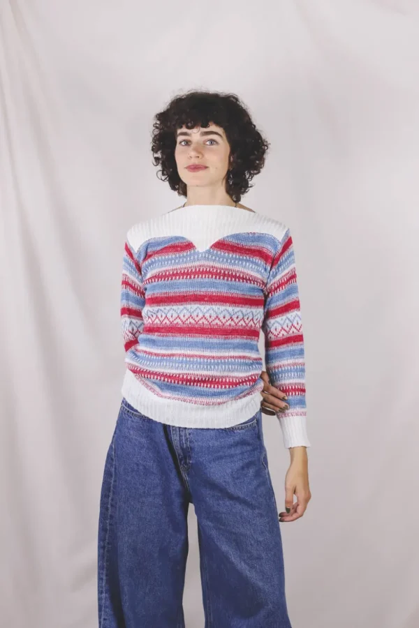 Lilya 70-luvun kotimainen vintageneulepaita