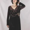 Liz vintagesamettimekko