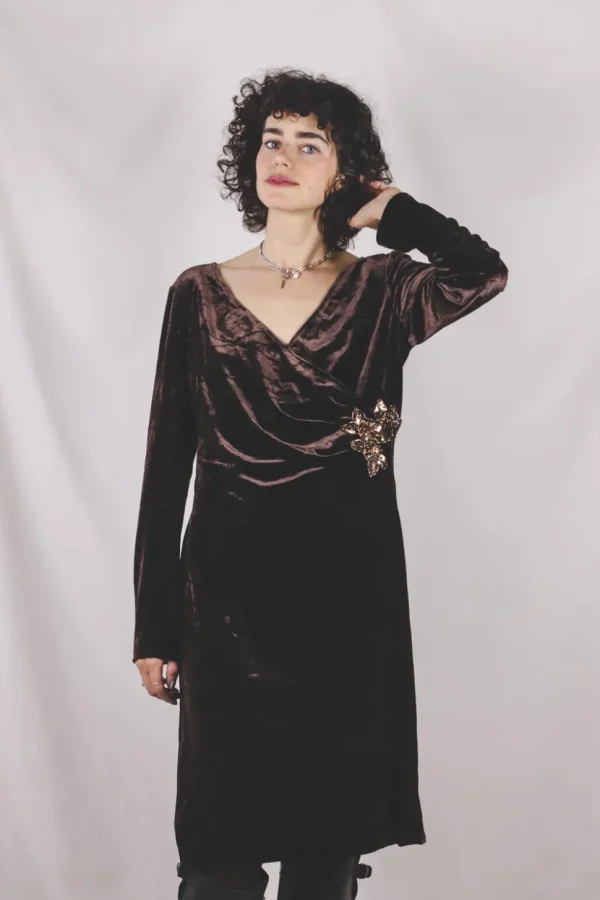 Liz vintagesamettimekko