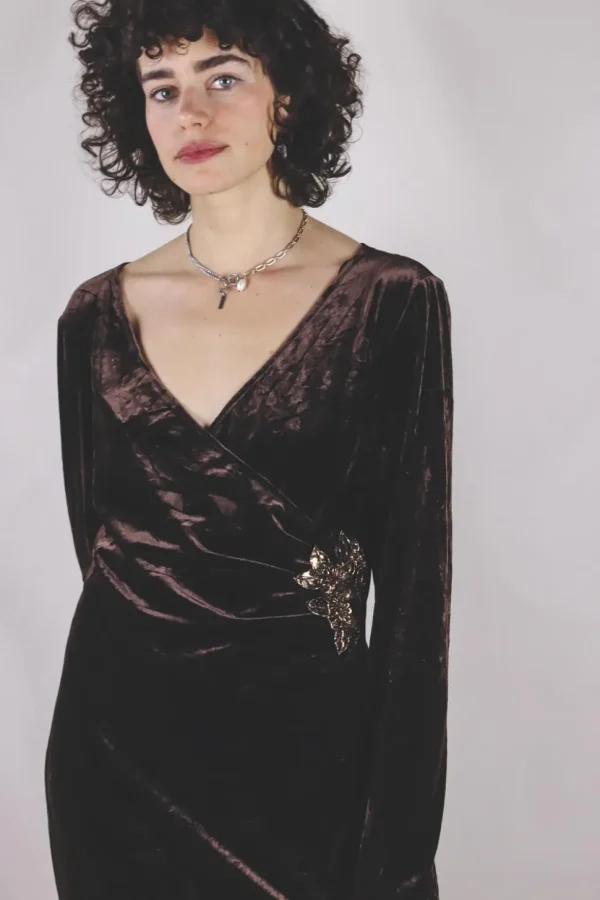 Liz vintagesamettimekko