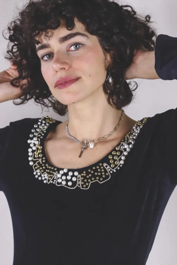 Lorna vintagesamettimekko