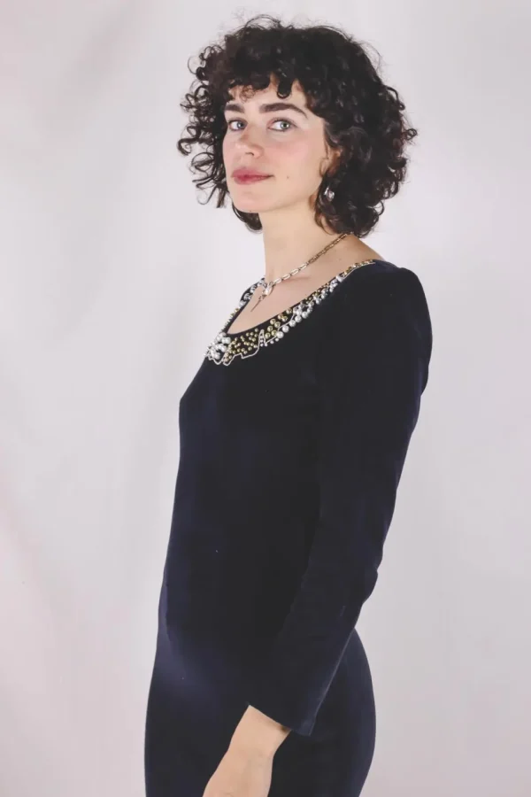Lorna vintagesamettimekko