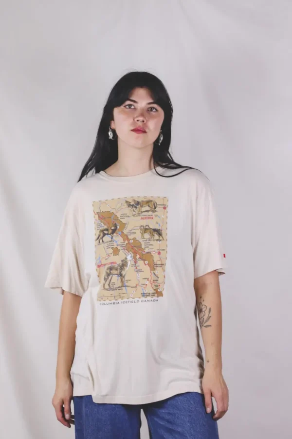 Map vintage t-paita