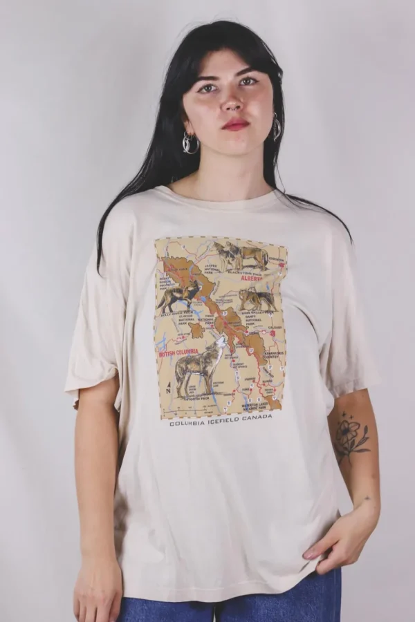 Map vintage t-paita