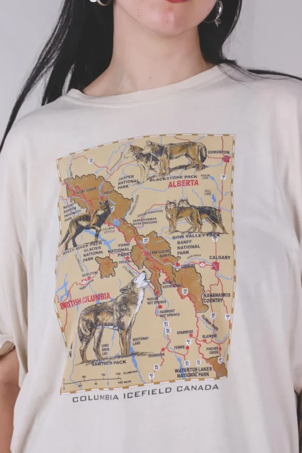 Map vintage t-paita