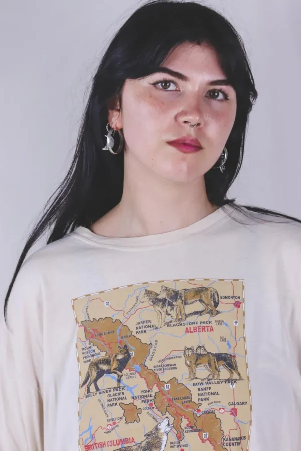 Map vintage t-paita