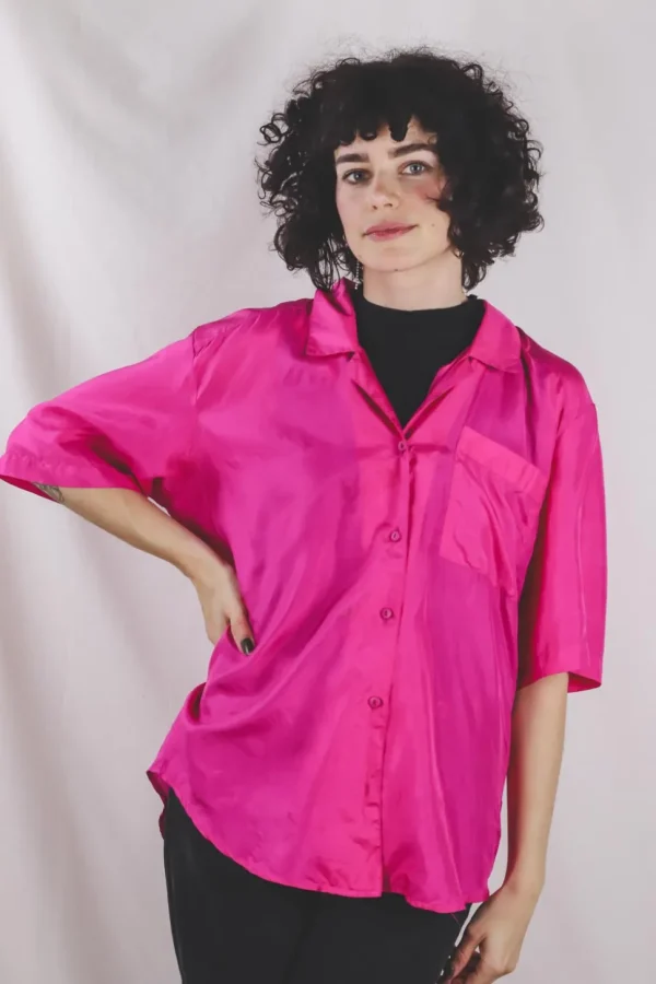 Pink vintagesilkkipusero