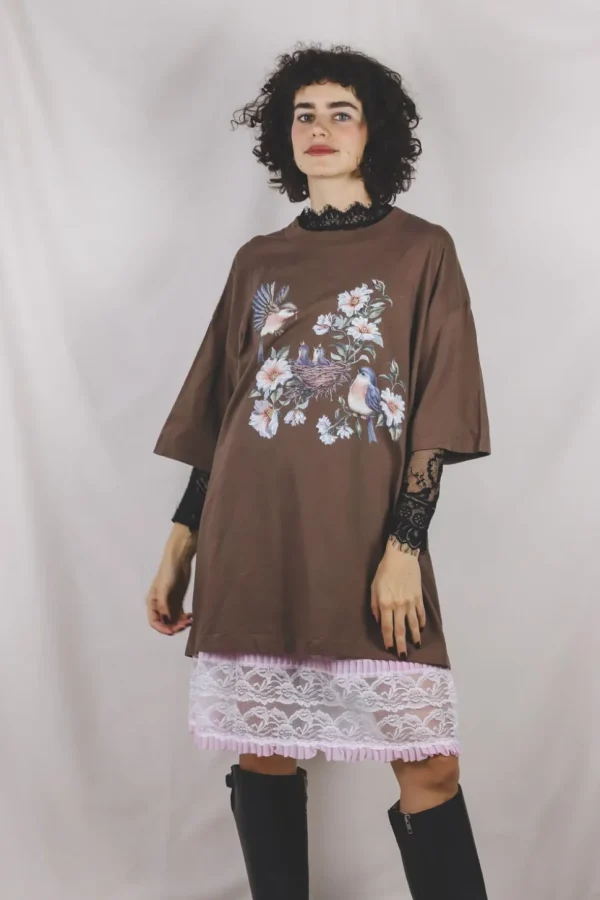 Pretty birds vintage t-paita