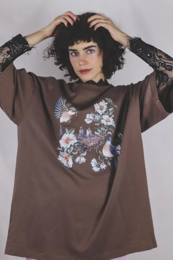 Pretty birds vintage t-paita