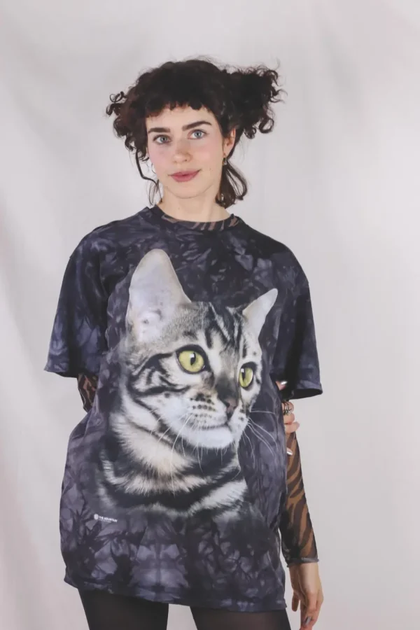 Pretty cat vintage t-paita