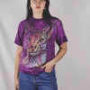 Purple kitten t-paita