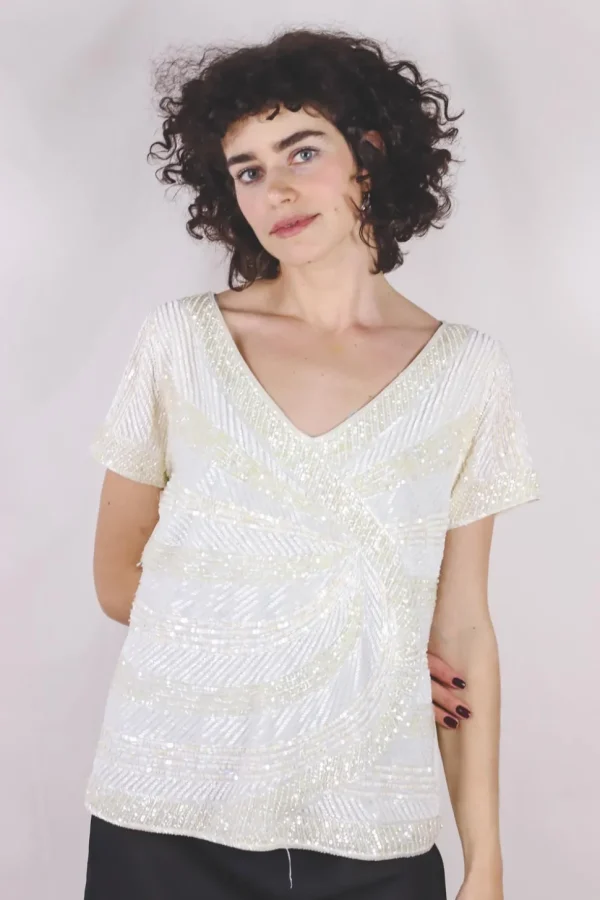 Renilda vintagepaljettipusero