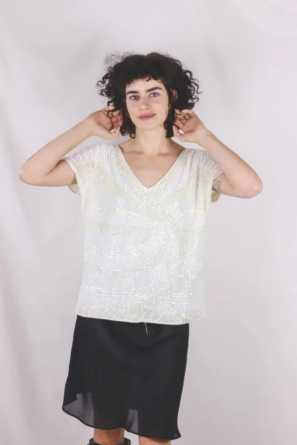 Renilda vintagepaljettipusero