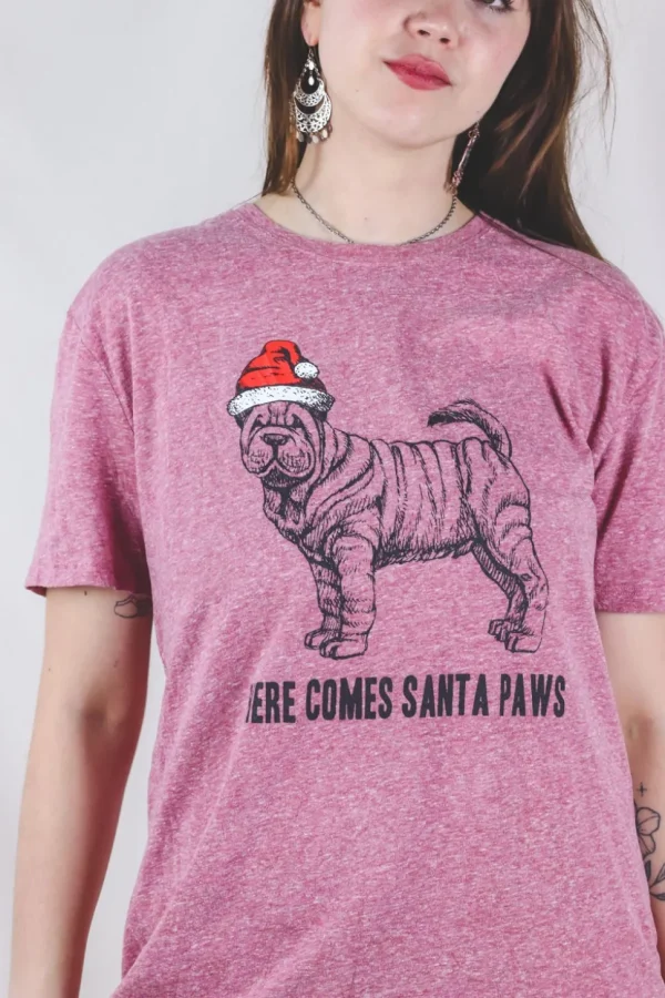 Santa Paws Y2K t-paita