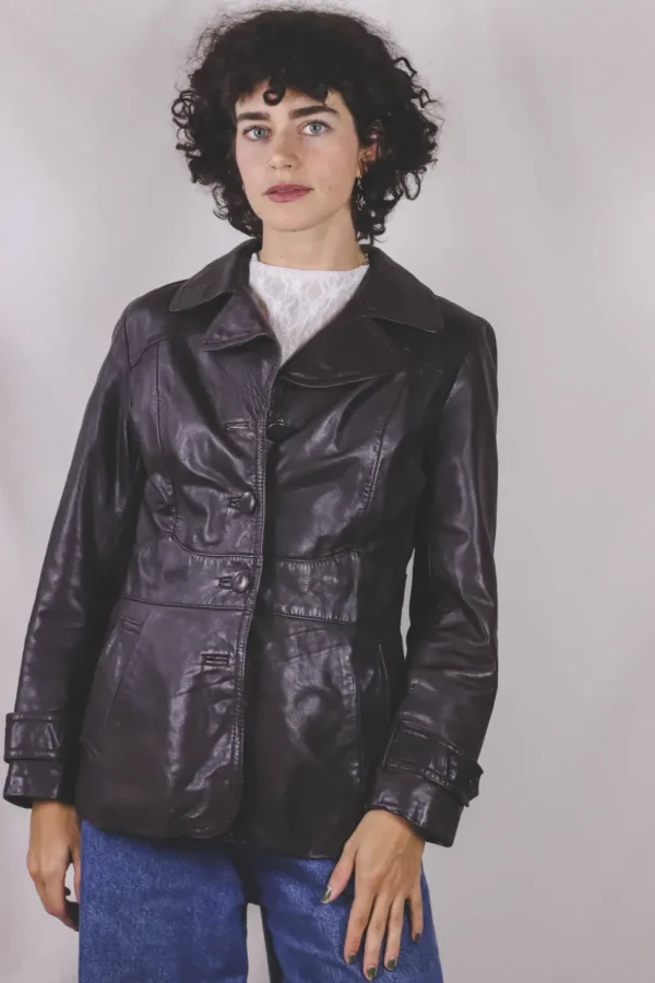 Silja kotimainen vintagenahkatakki