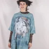White wolf howl t-paita