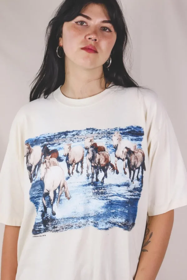 Wild horses vintage t-paita