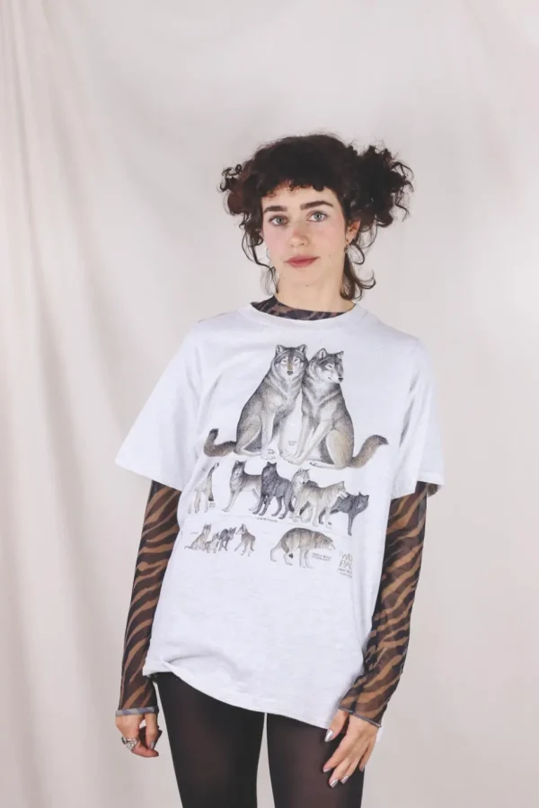 Wolf pack 90-luvun vintage t-paita