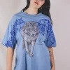 Wolf sleeve vintage t-paita