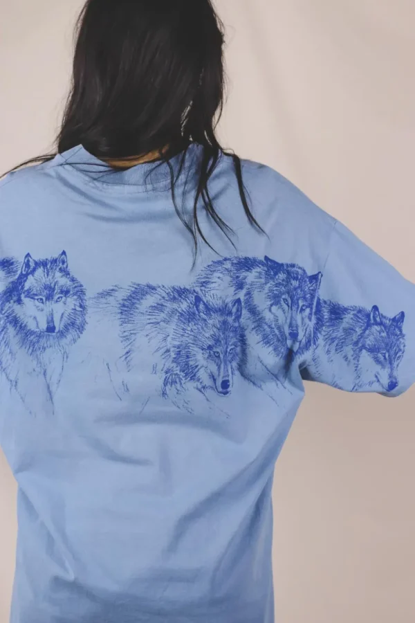 Wolf sleeve vintage t-paita